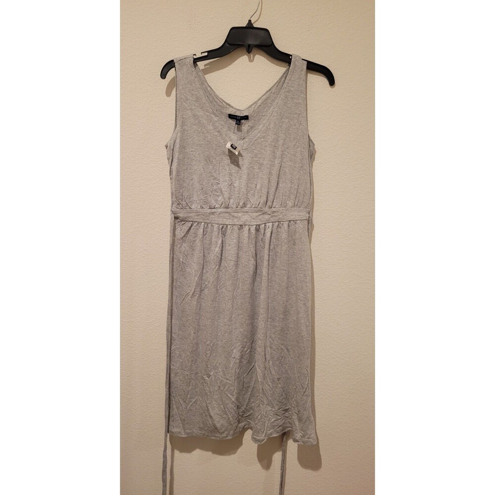 NWT GAP Heather Gray Sleeveless Knee Length Jersey Dress Baby Doll Y2K Medium
